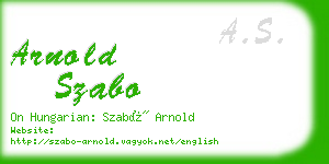 arnold szabo business card